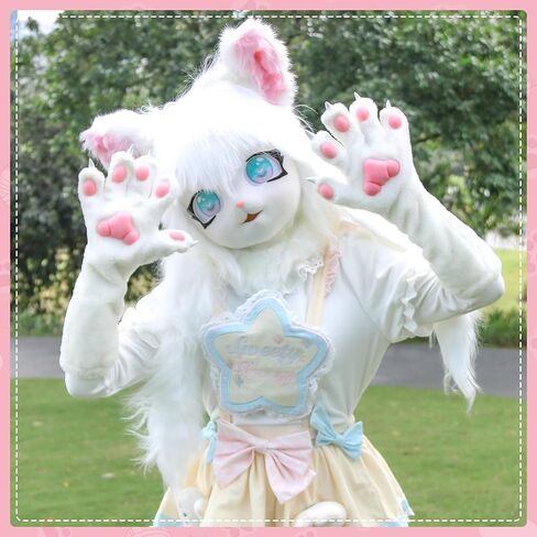 Cosplay Furry Cat Claw Long Hloves Paws Finger Paws Mittens Assume Expensions for Halloween in Kuwait