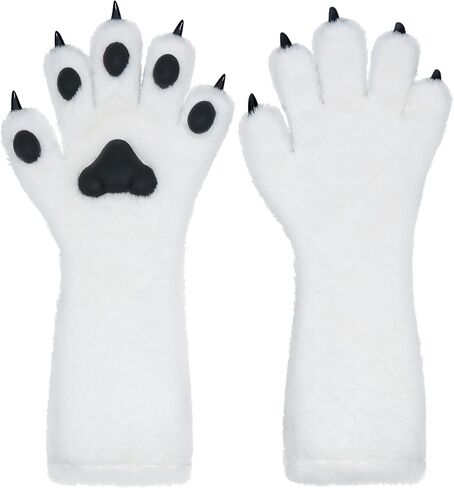 Cosplay Furry Cat Claw Long Hloves Paws Finger Paws Mittens Assume Expensions for Halloween in Kuwait