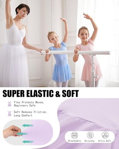 Ballet Leotards for Girls Ballet Dress Toddler Dance Leotard Short Sleeve and Criss-Cross Back, 2T-11Y in Saudi Arabia