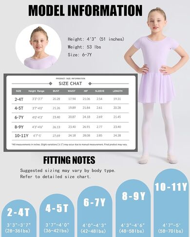 Ballet Leotards for Girls Ballet Dress Toddler Dance Leotard Short Sleeve and Criss-Cross Back, 2T-11Y in Saudi Arabia