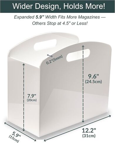 Magazine Rack - حامل مجلة أكريليك واضحة ، ومنظمات في صحف أكريليك مع مقابض ، ومجلة لوسيت الحديثة وصندوق سلة للكتاب للحمام وغرفة النوم وغرفة المعيشة والمكتب in Kuwait