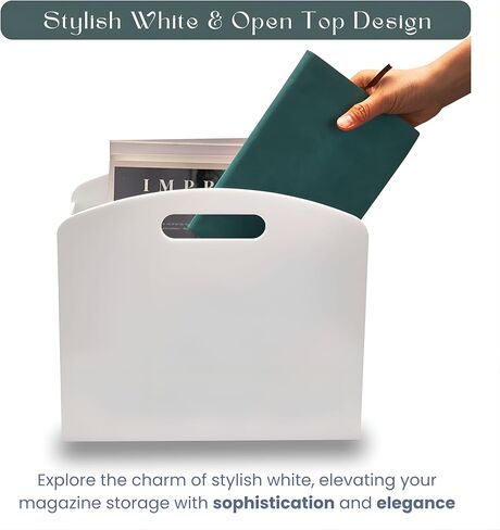 Magazine Rack - حامل مجلة أكريليك واضحة ، ومنظمات في صحف أكريليك مع مقابض ، ومجلة لوسيت الحديثة وصندوق سلة للكتاب للحمام وغرفة النوم وغرفة المعيشة والمكتب in Kuwait