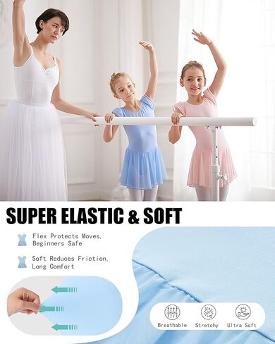 Ballet Leotards for Girls Ballet Dress Toddler Dance Leotard Short Sleeve and Criss-Cross Back, 2T-11Y in Kuwait