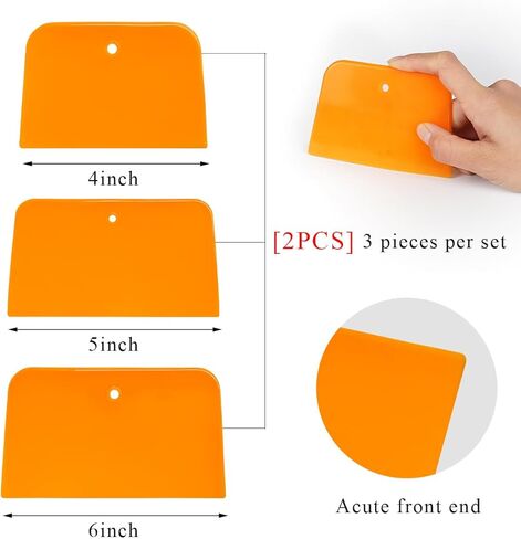 6 PCS Body Filler Spreaders, 4, 5, 6 Inch Reusable Auto Body Fillers Plastic Spreader, Automotive Body Filler Spreader for Applying Fillers Paint Repairs Putties Glazes Caulks in Kuwait