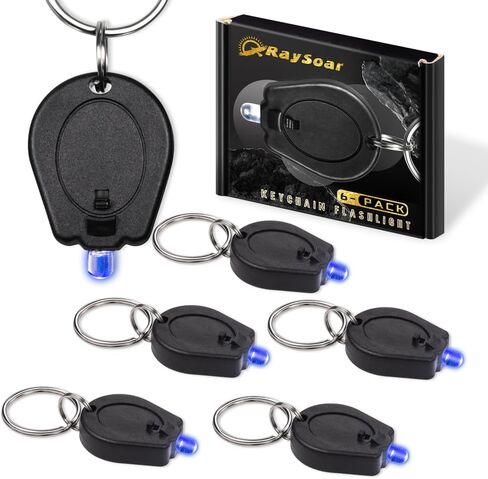 6 Pack 395nm Mini UV LED Keychain Flashlight UV Keychain Light Black Light for Detections in Saudi Arabia