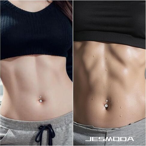 1PC G23 Titanium Belly Button Rings 14G 1.6MM Round Cubic Zirconia Belly Rings 6 Sizes of Length to Choose Navel Barbell Belly Piercing Jewelry for Women in Saudi Arabia