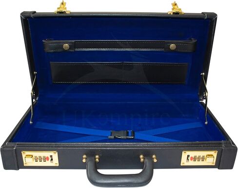 Premium Masonic Regalia Half Apron Hard Case Briefcase, Black Leather – Freemason Bags & Cases in Kuwait