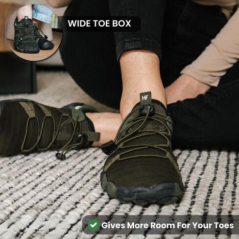 Hike Footwear Caspian Adventure Barefoot Shoes, Wide Toe Box, Non-Slip | Thin flexible sole, arch support & stability, breathable quick-dry lining, for hiking, water activities, jogging, gardening in Saudi Arabia