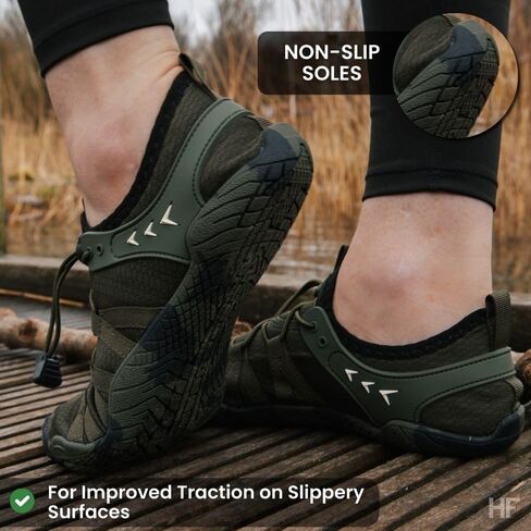 Hike Footwear Caspian Adventure Barefoot Shoes, Wide Toe Box, Non-Slip | Thin flexible sole, arch support & stability, breathable quick-dry lining, for hiking, water activities, jogging, gardening in Saudi Arabia