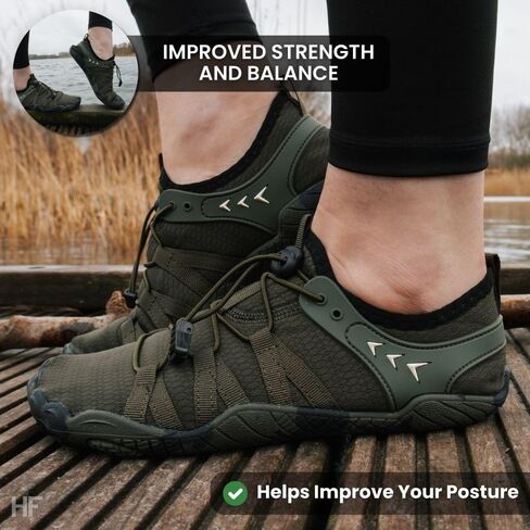 Hike Footwear Caspian Adventure Barefoot Shoes, Wide Toe Box, Non-Slip | Thin flexible sole, arch support & stability, breathable quick-dry lining, for hiking, water activities, jogging, gardening in Saudi Arabia