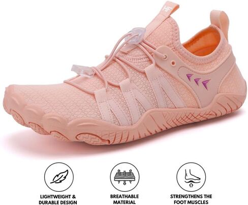 Hike Footwear Caspian Adventure Barefoot Shoes, Wide Toe Box, Non-Slip | Thin flexible sole, arch support & stability, breathable quick-dry lining, for hiking, water activities, jogging, gardening in Saudi Arabia