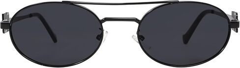 Retro Oval 90s Metal Sunglasses for Women, 2025 Trendy Chic Narrow Gold Sun Glasses Fashion Sunnies in Kuwait