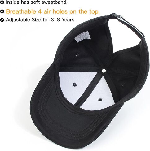 Kids Baseball Hat Visor, Little Girl High Ponytail Sun Hat Cotton Baseball Caps, Beach Sun Hat for Toddler Age 3-8 in Kuwait