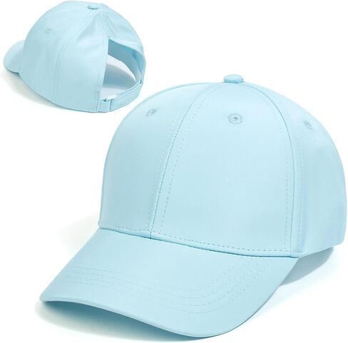 Kids Baseball Hat Visor, Little Girl High Ponytail Sun Hat Cotton Baseball Caps, Beach Sun Hat for Toddler Age 3-8 in Kuwait