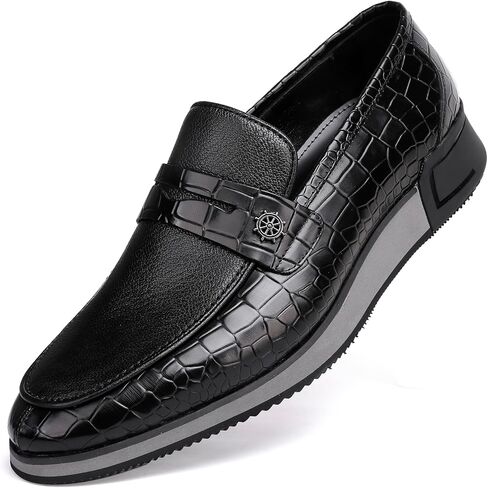 Casual Men's Dress Sneakers Shoes, Fashion Business Loafer Classic Leather Dress Shoes for Mens in Saudi Arabia