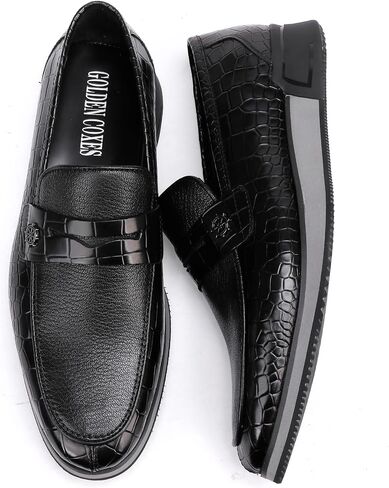 Casual Men's Dress Sneakers Shoes, Fashion Business Loafer Classic Leather Dress Shoes for Mens in Saudi Arabia