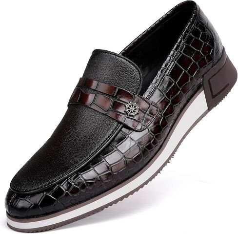 Casual Men's Dress Sneakers Shoes, Fashion Business Loafer Classic Leather Dress Shoes for Mens in Saudi Arabia