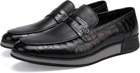 Casual Men's Dress Sneakers Shoes, Fashion Business Loafer Classic Leather Dress Shoes for Mens in Saudi Arabia