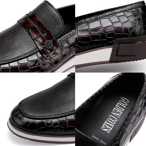 Casual Men's Dress Sneakers Shoes, Fashion Business Loafer Classic Leather Dress Shoes for Mens in Saudi Arabia
