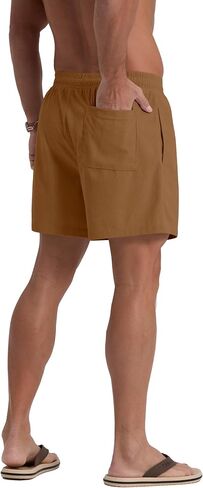 Sailwind Men's Casual 5" Shorts Corduroy Elastic Waist Drawstring Summer Beach Short in Kuwait