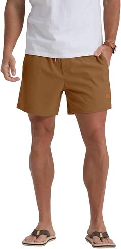 Sailwind Men's Casual 5" Shorts Corduroy Elastic Waist Drawstring Summer Beach Short in Kuwait