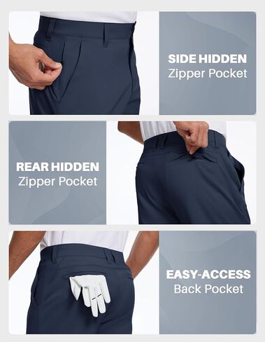 Future Flow Men's Golf Shorts 7 Inch Quick Dry Elastic Waist with Zipper Pockets Casual Dress Shorts for Men Work in Saudi Arabia