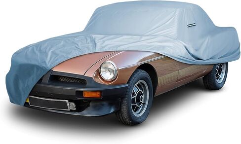 iCarCover يناسب: [MG MGB Roadster] 1962-1974 غطاء سيارة كامل مقاوم للماء ومقاوم لجميع الأحوال الجوية مخصص للاستخدام الخارجي والداخلي والشمس والثلج والعواصف غطاء مبطن مناسب للأشرطة in Kuwait
