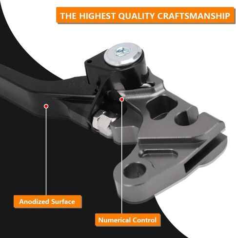 JFG سباق الدراجات النارية رافعة الفرامل رافعة طي CNC لـ KLX 110 KLX110 KLX110L 2010-2023 أسود in Kuwait