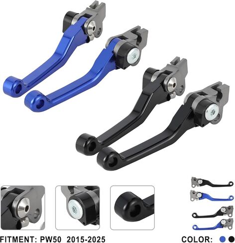 Dirt Bike Brake Clutch Lever Pivot Levers Adjustable CNC for PW50 PW 50 1981-2025 Motorcycle Blue in Kuwait