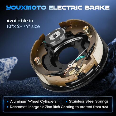 youxmoto 5 on 4.5 Bolt Trailer Hub Hub Brake Brake Kits ، مع 10 "× 2-1/4" تعديل الفرامل الكهربائية ، لمحور 3500 رطل ، مجموعة أسطوانة محور الفرامل البديلة لشاحنة مقطورة/شبه من أجل Dexter RVS in Saudi Arabia