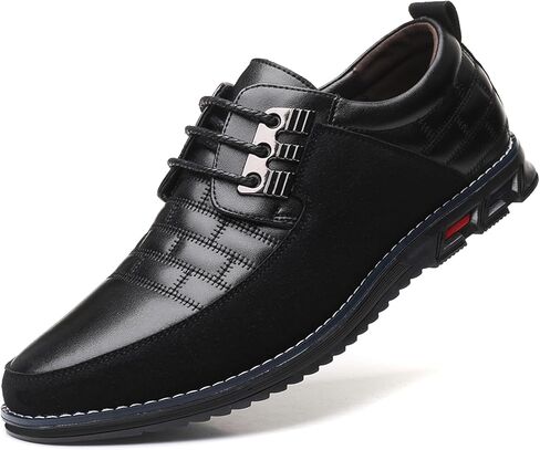 Recyphi Men’s Oxford Derby Orthopedic Leather Shoes Casual Dress Sneakers Formal Business Loafers Comfortable Walking Driving Shoes in Kuwait