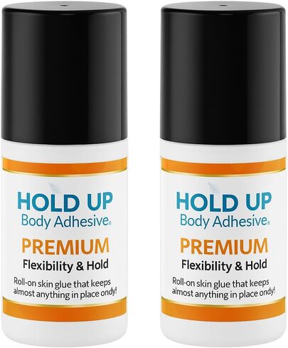 Hold Up Body Adhesive Premium, Roll-On Applicator Mask Glue, Glue for Compression Socks,Stockings,Costumes,Clothing - Sweat Resistant - 2 oz. Bottle in Saudi Arabia