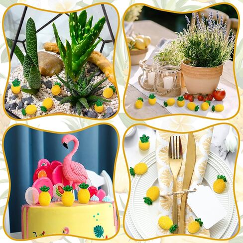 50 PCS Mini Resin Paneaples Fortines Glow in the Dark Tiny Siny Phade Fruit Decoration زخرفة فواكه اصطناعية لطيفة لـ DIY Art Craft Project Garden Aquarium in Kuwait