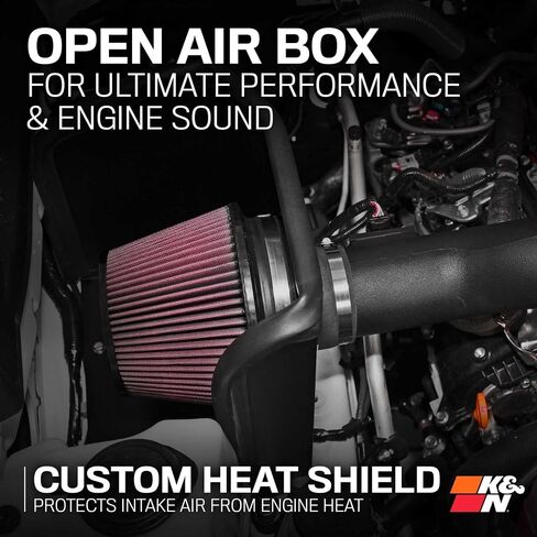 K&N Cold Air Intake System: High-Flow Air Filter, Increase Performance & Towing: Compatible with 2016-2023 TOYOTA Tacoma, 63-9039 in Kuwait