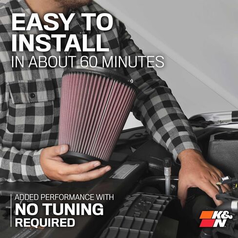K&N Cold Air Intake System: High-Flow Air Filter, Increase Performance & Towing: Compatible with 2016-2023 TOYOTA Tacoma, 63-9039 in Kuwait
