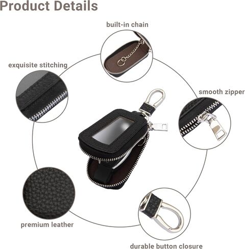 Yuoyar Premium Leather Key Key Fob - حامل مفتاح السيارة العالمي in Kuwait
