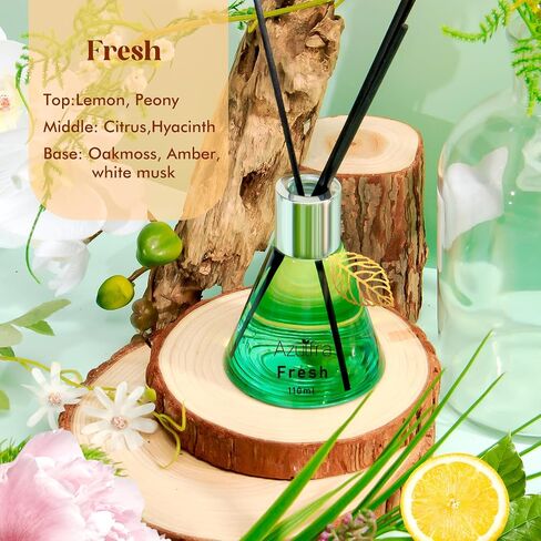 Reed Diffuser Set for Home, Citrus Scented Diffuser with 6 Diffuser Sticks, Home Fragrance Scent Essential Oil Stick Diffuser for Christmas Shelf Decor,3.4 oz in Saudi Arabia