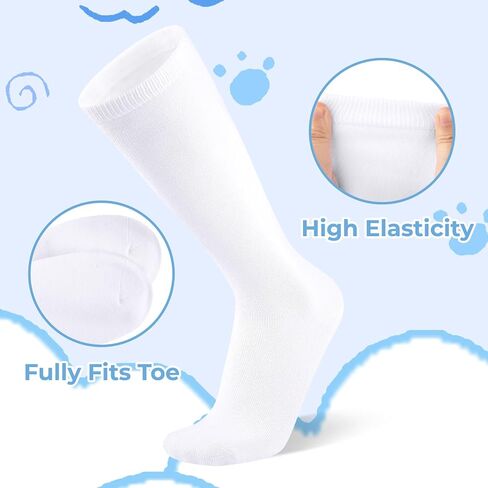 Comfoex Girls Knee High Socks Kids School Uniform Seamless Long Cotton Socks For Girls 4-11 Years Old 3 Pairs in Saudi Arabia