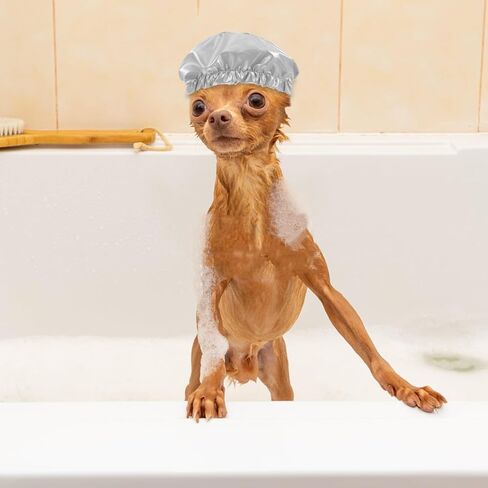 Ipetboom Pet Dog Shower Cap - Puppy Bathing Supplies Puppy Hat Waterproof Shower Cap - Reusable Bath Ear Covers with Adjustable Strap for Cat Dog Kitten Puppy in Saudi Arabia