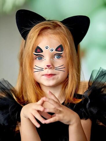 Tiger Ears Headband Animal Cosplay Costume Accessories Face Jewels Stickers for Women Adult Halloween Christmas Festival Theme Party in Saudi Arabia