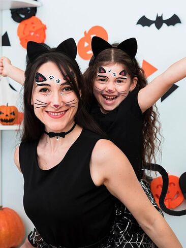 Tiger Ears Headband Animal Cosplay Costume Accessories Face Jewels Stickers for Women Adult Halloween Christmas Festival Theme Party in Saudi Arabia