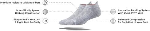 Strideline Basic Low Cut Socks | Quad-Ply Yarn Padding, Direct Compression and Zoned Cushioning - Low Cut 1 Pack in Kuwait