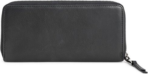 BERLINER BAGS Vintage Genuine Leather Wallet Palma, RFID Blocking Credit Card Holder, Slim Womens Wallet, Zip Around Wallet for 14 Cards, Bills, Coins, ID Window - Brown in Kuwait