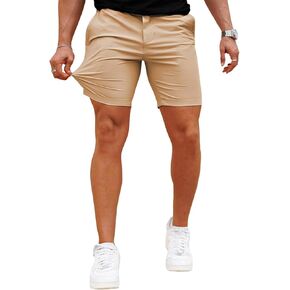 GINGTTO Mens Casual Shorts Stretch Slim Fit Quick Dry 9 Inch Inseam