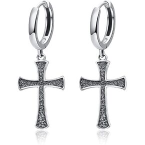 Viking Bold Bully Axe Sterling Silver Drop Earrings