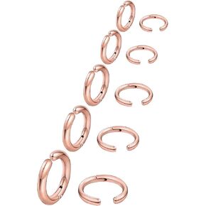 NEWITIN 10 Pieces Gold Clip On Earrings for Men Stainless Steel Hoop Earring Non Piercing Fake Earring Unisex Clip on Hoop Earrings for Women Men