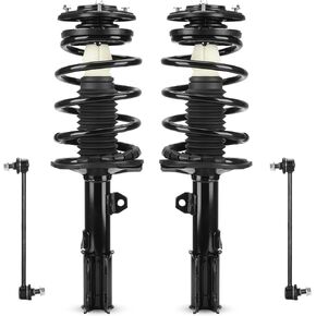 Front Struts w/Coil Spring & Sway Bar Links for Toyota Corolla 2003 2004 2005 2006 2007 2008, Shock Absorber Assembly Replace 172114 172115 K90433/K80230, 4PCS