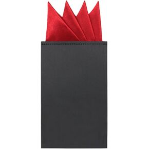Prefolded Pocket Squares for Men Solid Color Pre-folded Mens Handkerchief Suit Pocket Square for Business Wedding