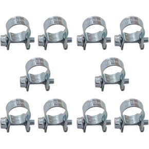 ApplianPar 10Pcs 1/4" Fuel Injection Hose Clamps 7/16" - 1/2" Diameter (11-13mm)