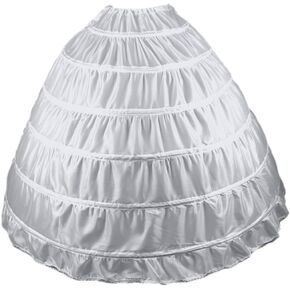 Women's 6 Hoops underskirt Crinoline Petticoat A-line Skirt for Bridal Dress Wedding Dress Underskirt Slip.